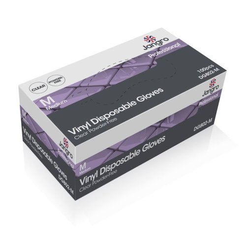 Jangro Vinyl Powder Free Disposable Gloves (DG802-S)